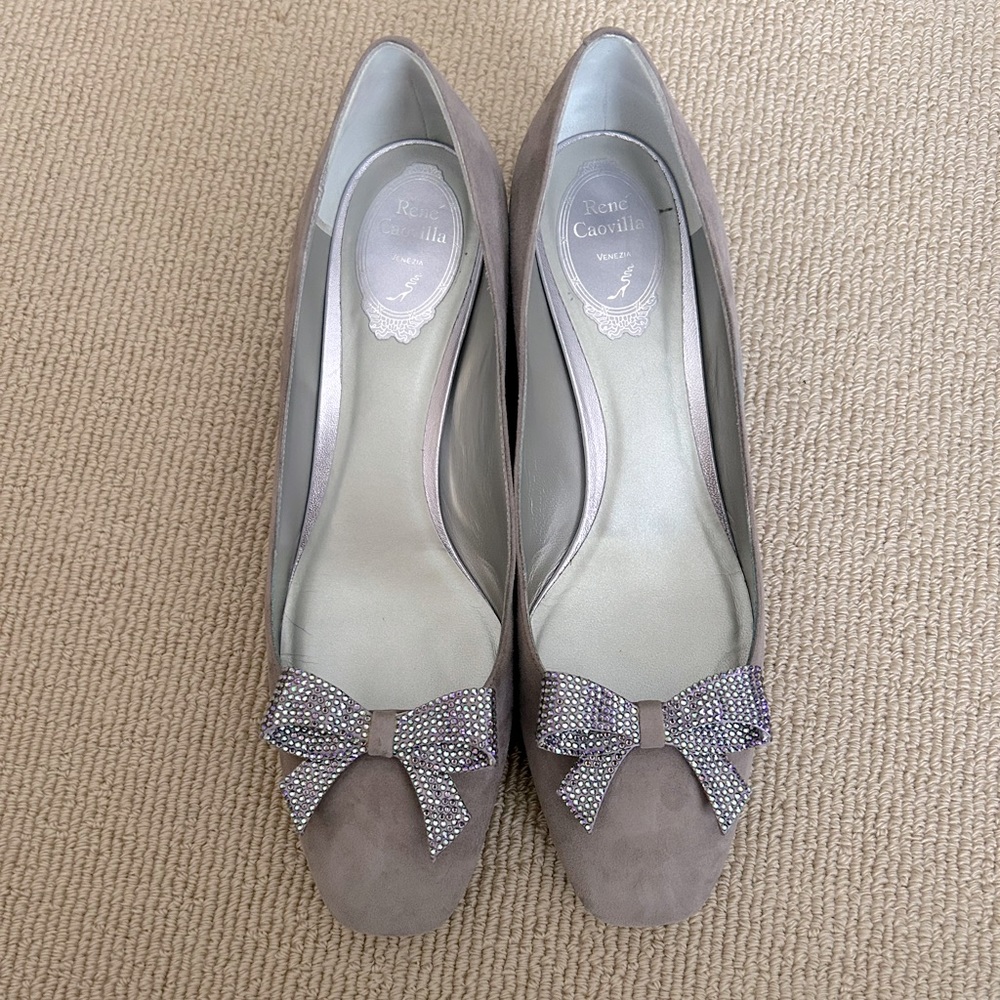 Rene Caovilla low heel w/ Swarovski crystals